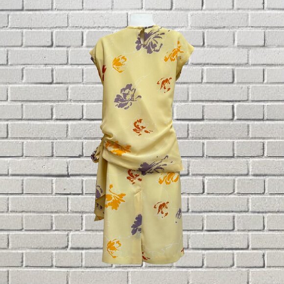 Vintage 80's Yellow Floral 3 Piece Skirt Set - Picture 4 of 12